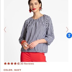 Frances Valentine Emily Ruched Top-Navy